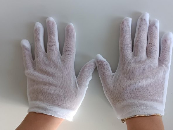 Öğrenci İş Teknik Etkinlik Eldiveni Beyaz 25 Çift - 7