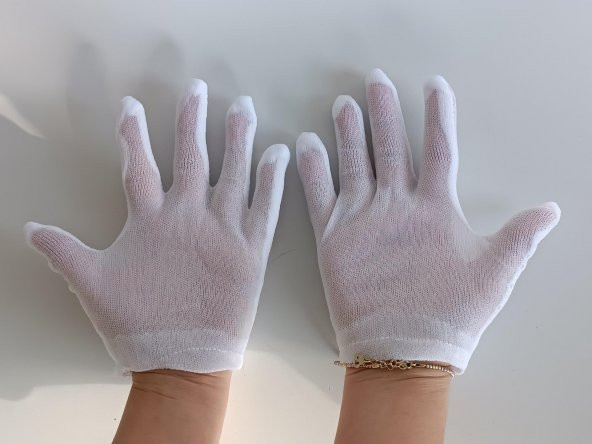 Öğrenci İş Teknik Etkinlik Eldiveni Beyaz 25 Çift - 8
