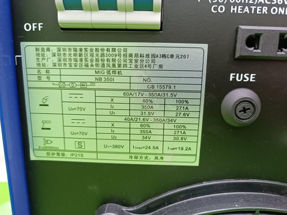 Riland NB-350I V3B2 350A Gazaltı Kaynak Makinesi (EKSİKLİ) - 7