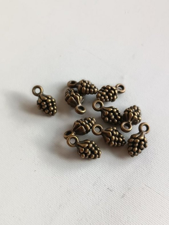 Üzüm Salkımı Metal Çinko Alaşım Kolye Ucu 12x5mm 10 Adet