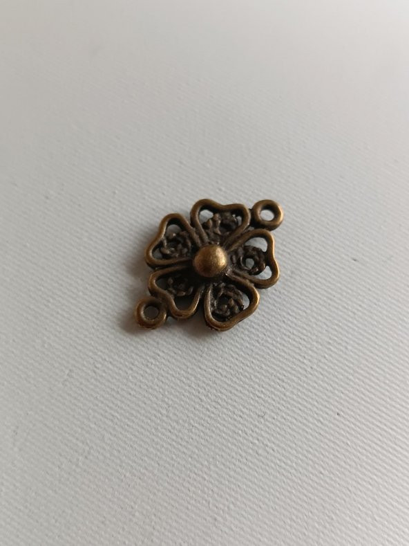 Yonca Metal Çinko Alaşım Kolye Ucu 21x3mm 10 Adet - 2