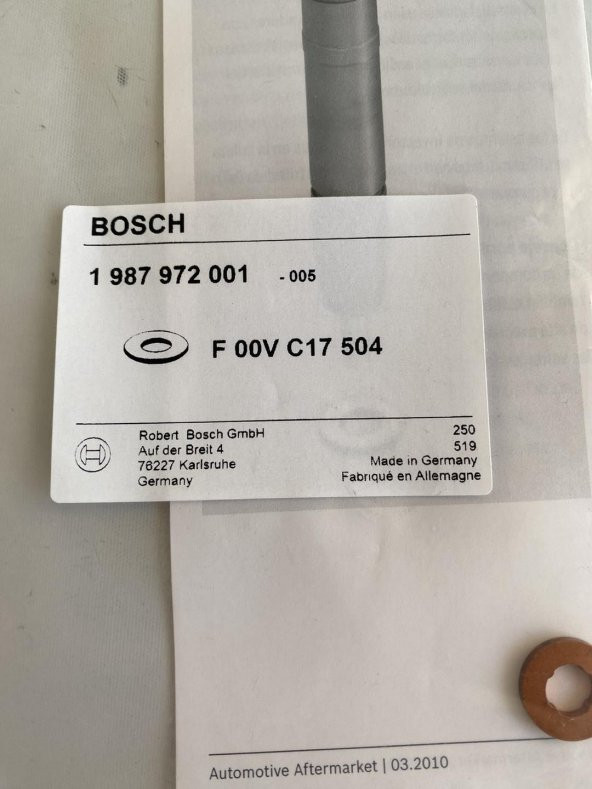 Bosch Dizel Enjektör Pulu F00VC17504 1 Adet - 3