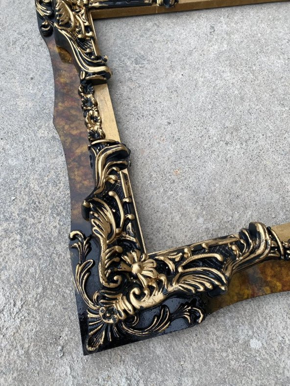 Dekoratif İşlemeli Ahşap Çerçeve 86x66cm 007 - Resim 3