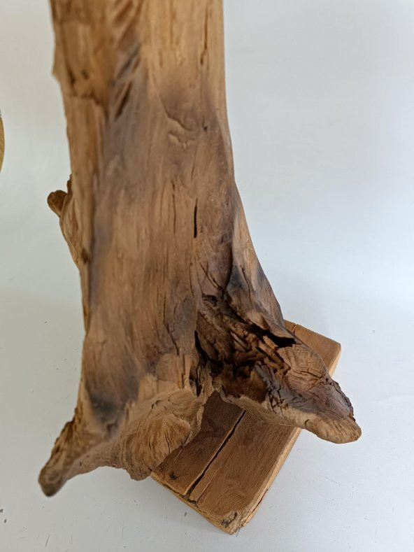 Dekoratif El Oyması Ahşap At Kafası 52x43x24cm (Teak Ağac-3) - 4