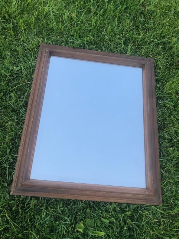 Vintage Ahşap Çerçeveli Ayna 49x59 cm - Dekoratif Ayna - 2