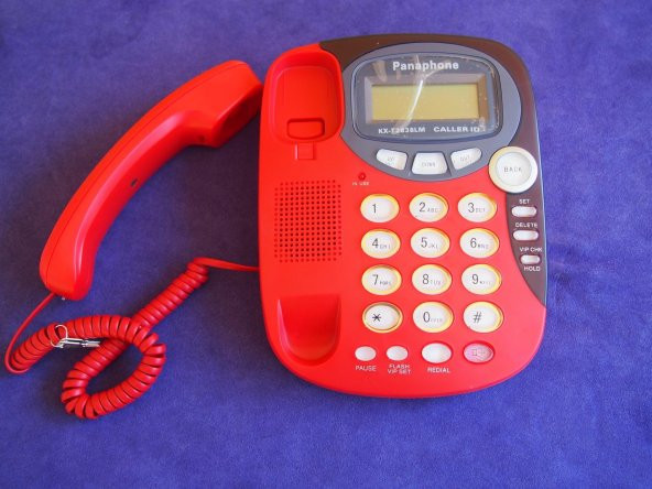 Panaphone KX-T2838LM Çift Renk Masaüstü Kablolu Ev Telefonu (Kırmızı) - 6