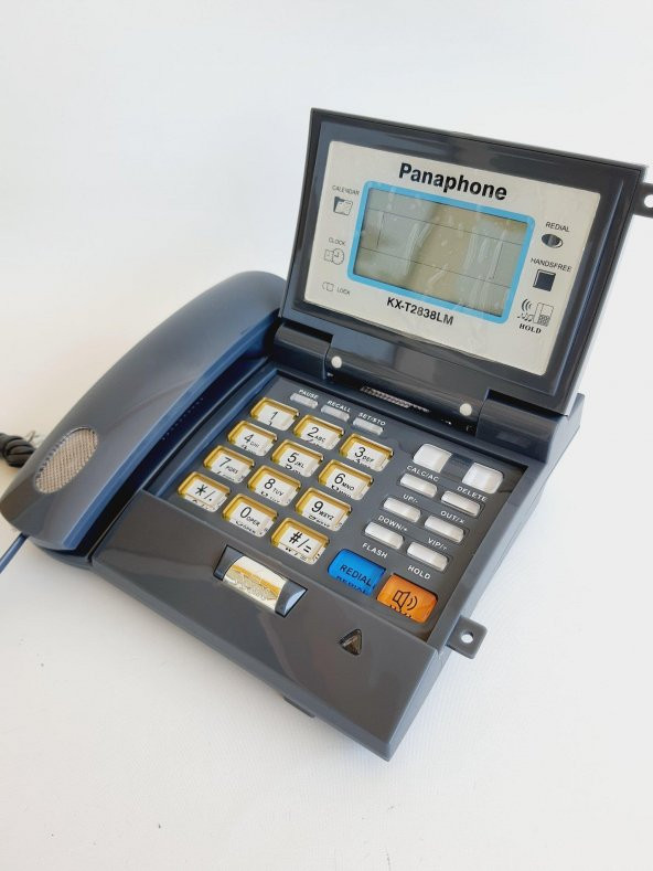 Panaphone KX-T2838LM Kapaklı Masaüstü Kablolu Ev Telefonu (Gri) - 4