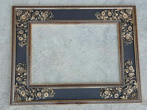 Dekoratif İşlemeli Ahşap Çerçeve 94x74cm 004 - 3