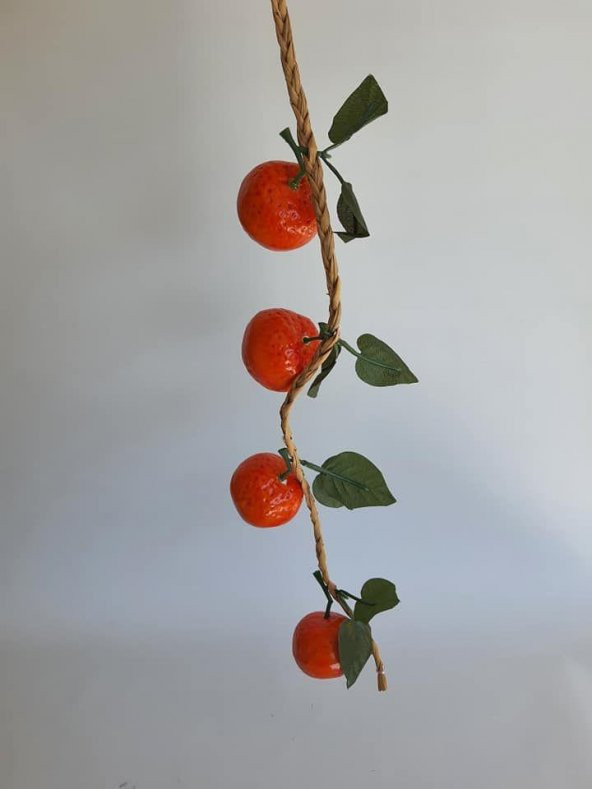 Yapay Mandalina - Dekoratif Dal Meyve Sebze (1 Salkım) - 2