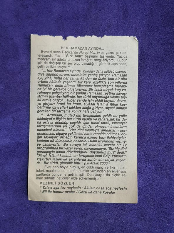 8 Aralık 2002 Takvim Yaprağı - Nostalji Koleksiyonluk Takvim Yaprağı - Resim 2