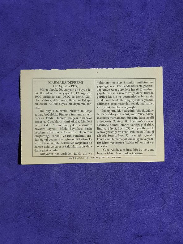17 Ağustos 2002 Takvim Yaprağı - Nostalji Koleksiyonluk Takvim Yaprağı A - Resim 2