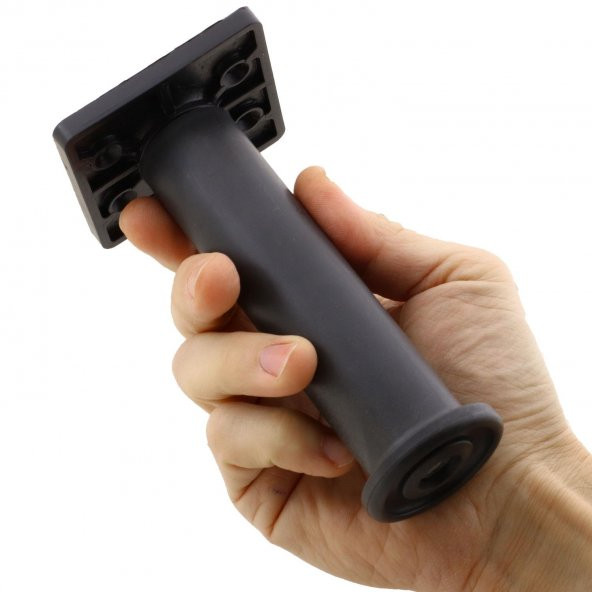 Kare Gizli Mobilya Kanepe Sehpa TV Ünitesi Koltuk Ayarlanabilir Destek Ayağı 15 cm Siyah Baza Ayak - 4