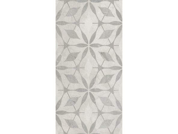 30*60 Fon-50236 Tuna Floral Dek Kemık Grı -X