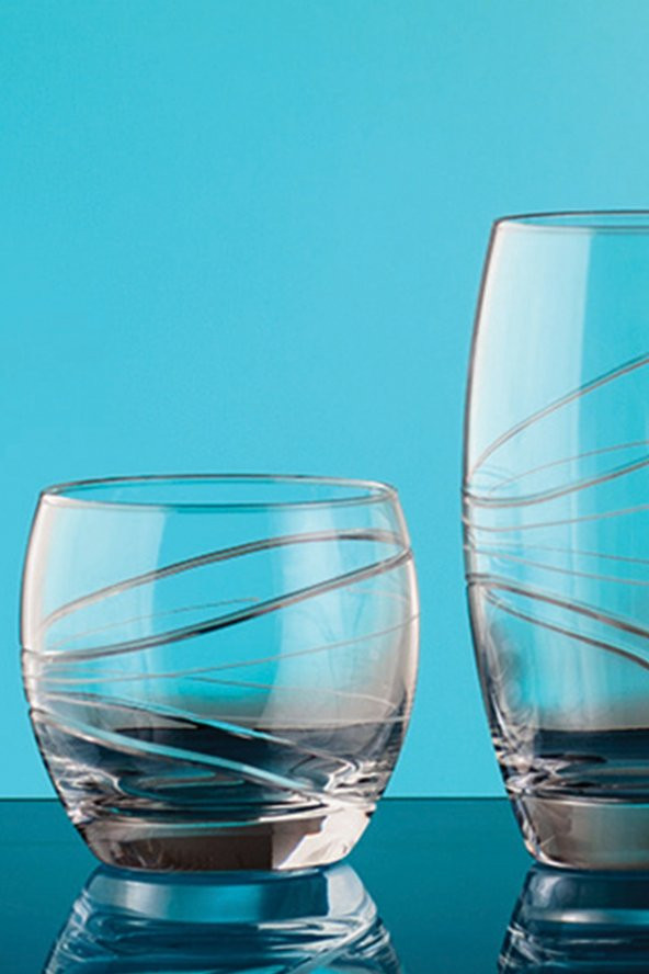 Kcd Samanyolu Kesme El Dekor Yaldızlı 6 Adet Desenli Su Bardağı Takımı ürün görseli 1