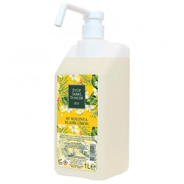 Eyüp Sabri Tuncer Kolonya Limon Pompalı Sprey Başlıklı 1 LT
