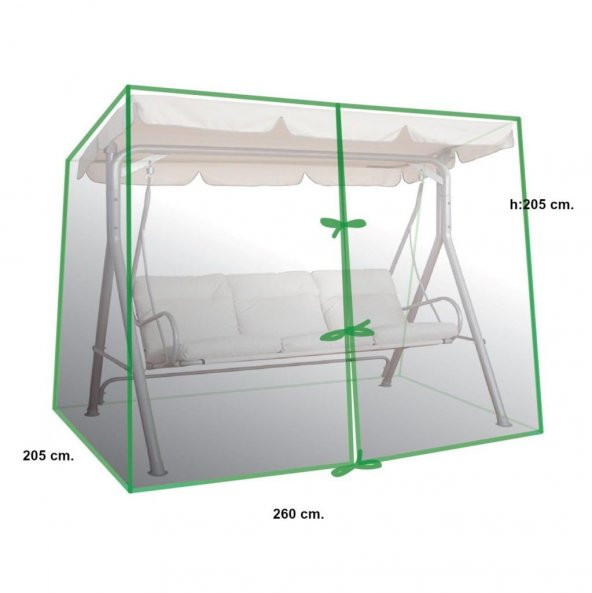 Homaks Salıncak Koruma Örtüsü 260x205x205 cm. Tek  Fermuarlı - 2