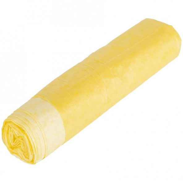Florex 40 Litre Büzgülü Limon Kokulu Sarı Çöp Torbası Poşeti / 55 x 60 Cm. - 10 Adetlik 3 Rulo - 4