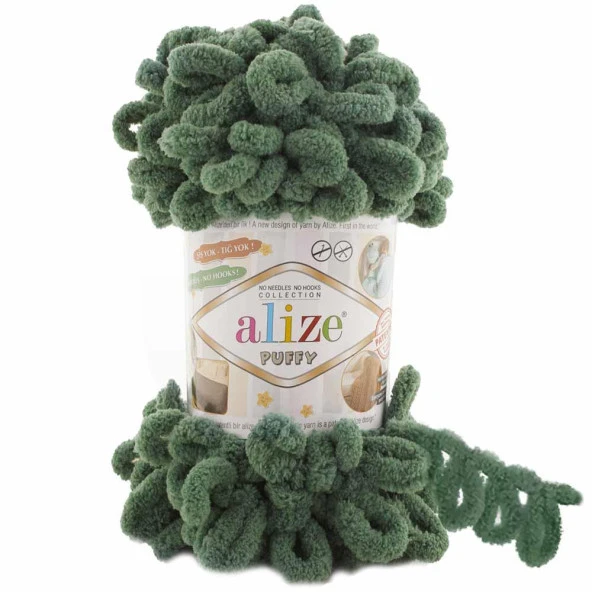 Alize Puffy El Örgü İpi 532 Çam Yeşili