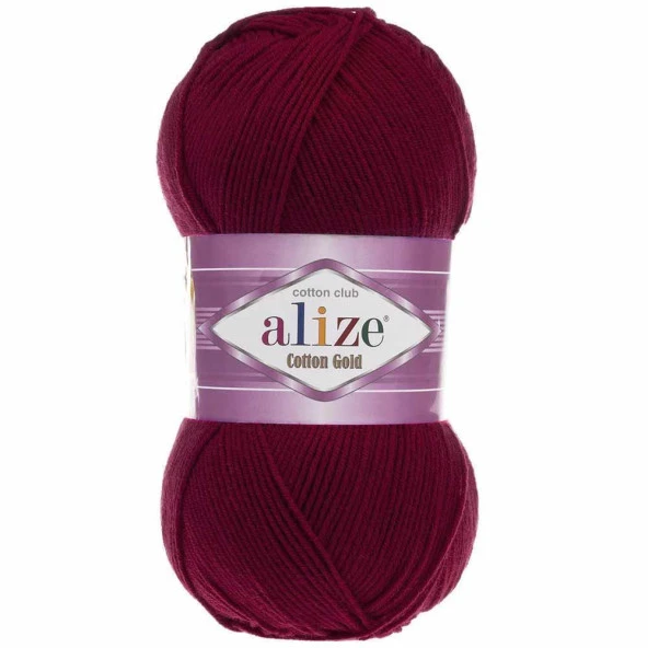 Alize Cotton Gold El Örgü İpi 57 Bordo