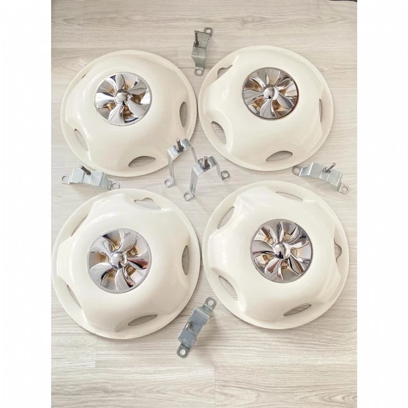 FORD TRANSİT ÇİFT TEKER JUMBO 16''PLASTİK JANT KAPAĞI 4 ADET FIRFIR 4 ADET KAPAK 4 ADET MONTAJ APARAT (YAPRAK MOD.)
