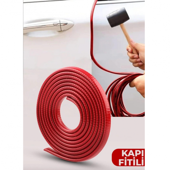 Araç Kapı Koruma Fitili 5Metre Kırmızı