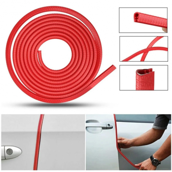 Araç Kapı Koruma Fitili 5Metre Kırmızı - 2