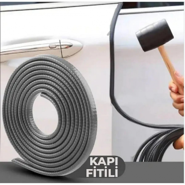 Araç Kapı Koruma Fitili 5Metre Gri Renk