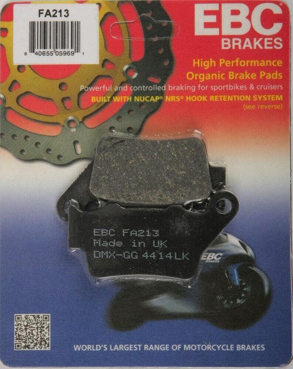 Ebc Fa213 1999-2007 BMW F 650 GS Dakar Arka Fren Balatası Organik Balata