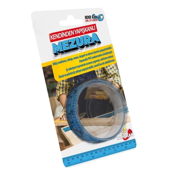 Geseus Kendinden Yapışkanlı Mezura 100CM - 2