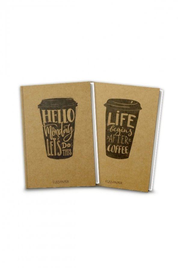 Coffee Düz Defter (2 Defter Takım) - NULL