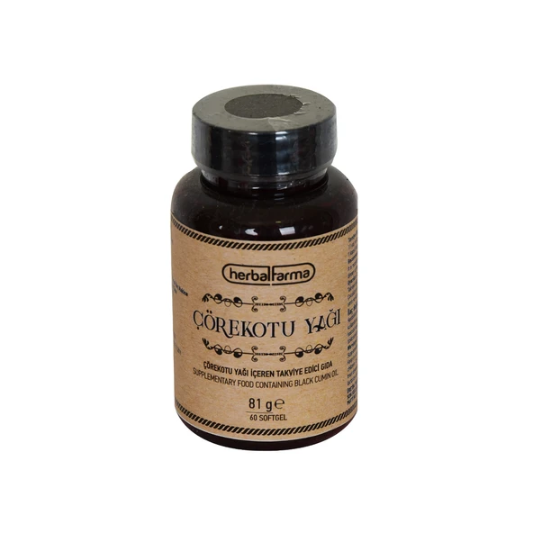 Herbalfarma Çörek Otu Yağı 81 Gr 60 Kapsül Softgel ürün görseli 1