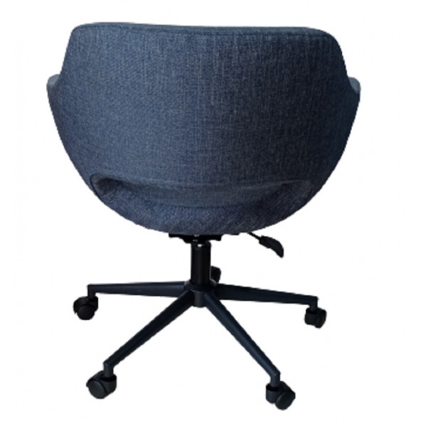 Bilgisayar Sandalyesi Çalışma Koltuğu Metal Ayaklı Lacivert Renk Keten Kumaş ürün görseli