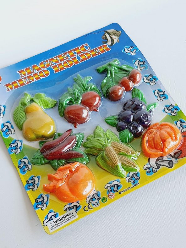 3D Meyve Magnet Buzdolabı Süsü 8 Parça - 3