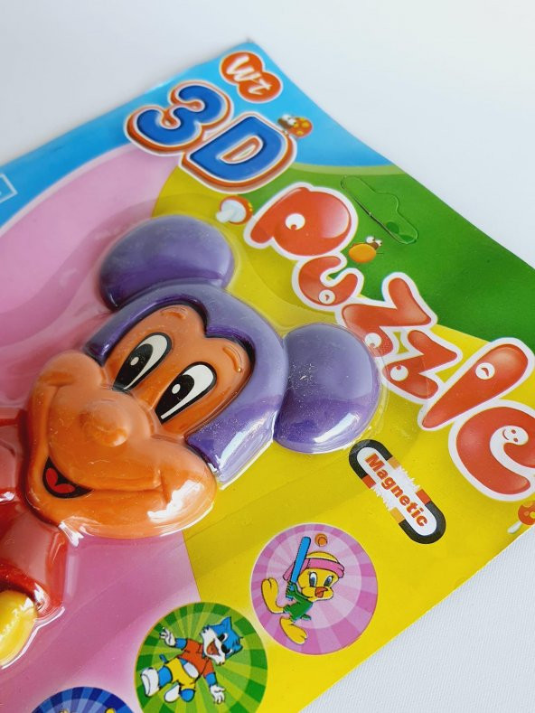 3D Eğitici Magnet Puzzle 23cm (Fare) - 5