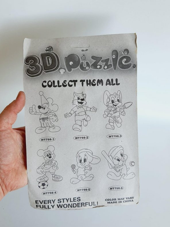 3D Eğitici Magnet Puzzle 23cm (Fare) - 6