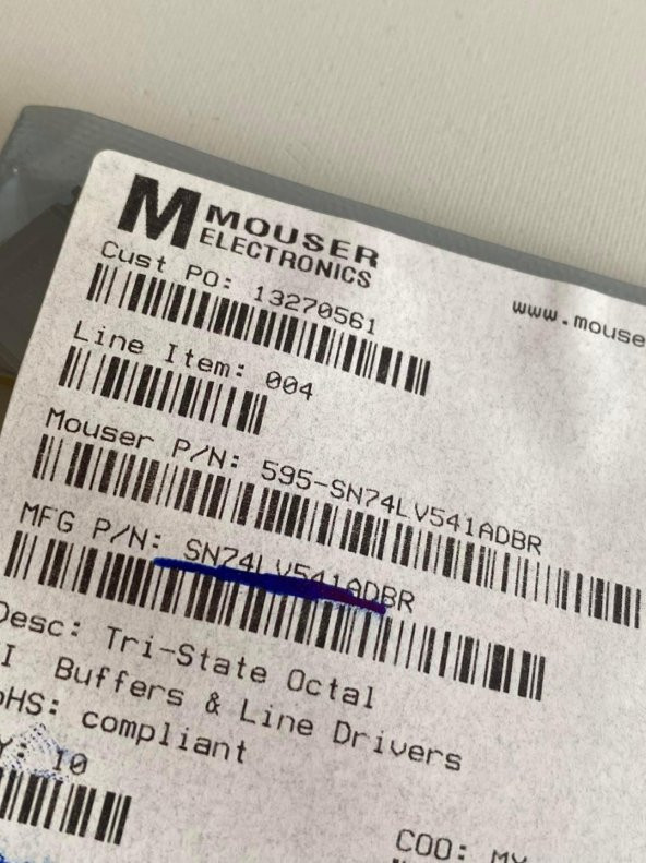 Texas Instruments SN74LV541ADBR Buffer ve Sürücü 10 Adet - Resim 3