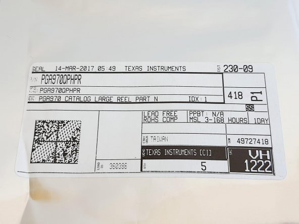 Texas Instruments PGA970QPHPR Sensör Sinyal Koşullayıcı 5 Adet - Resim 2