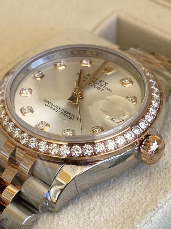 Rolex Datejust 31mm Jubile Kordon Pırlantalı Kadın Kol Saati 278381RBR - 6