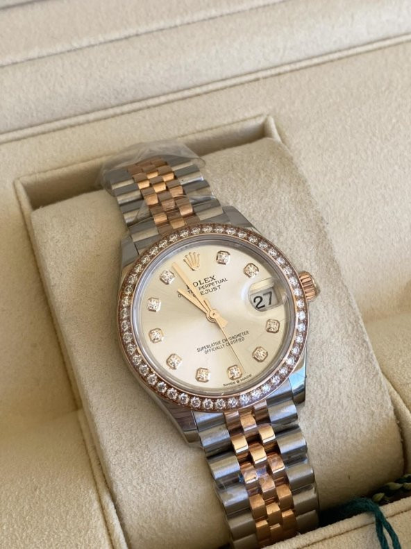 Rolex Datejust 31mm Jubile Kordon Pırlantalı Kadın Kol Saati 278381RBR - 9
