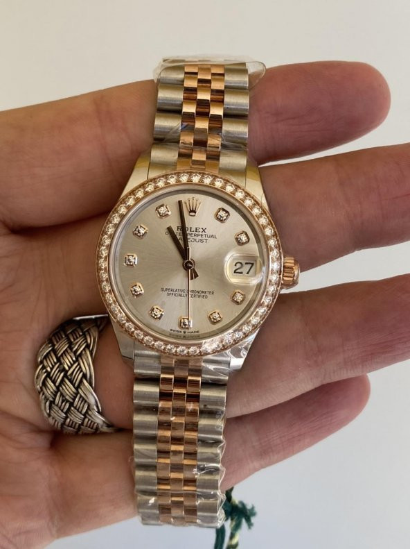 Rolex Datejust 31mm Jubile Kordon Pırlantalı Kadın Kol Saati 278381RBR - 10