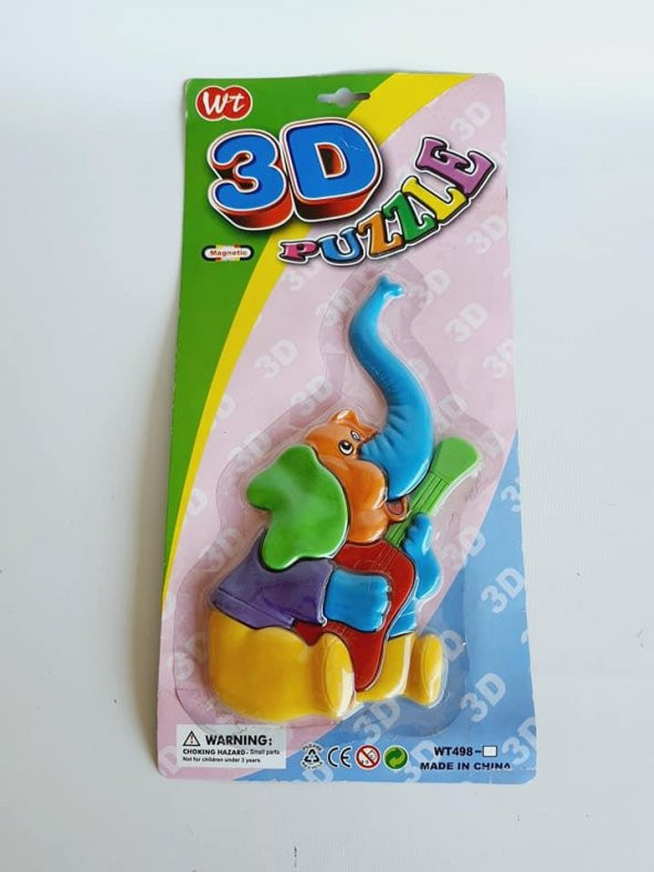 3D Eğitici Magnet Puzzle 23cm (Fil) - 2