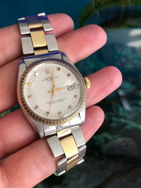 Rolex Oyster Perpetual Date 1505 Altın Çelik Kol Saati - 12