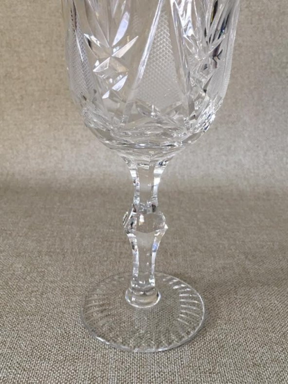 1980’ler Avrupa Vintage Kristal Kadeh 18 cm - 5