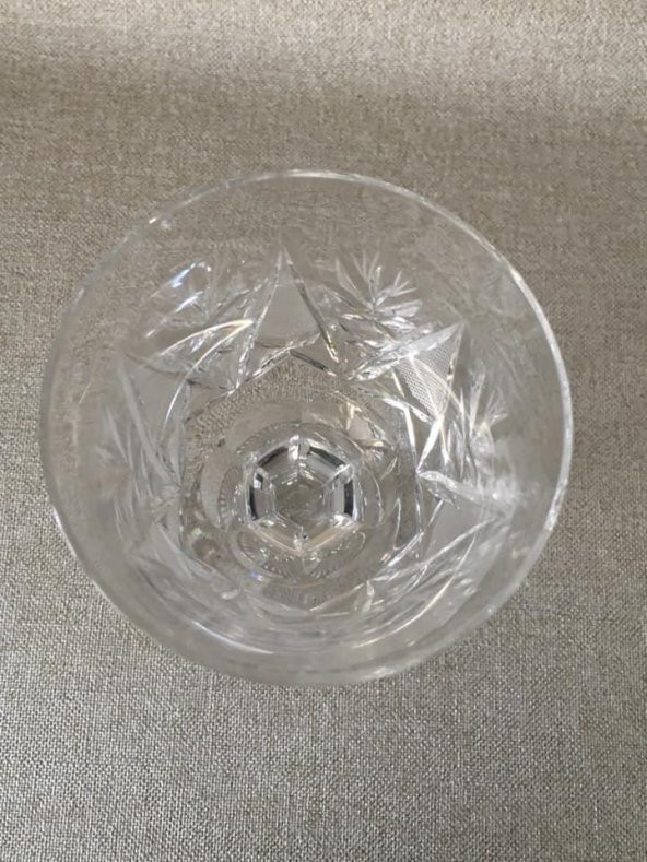 1980’ler Avrupa Vintage Kristal Kadeh 18 cm - 7