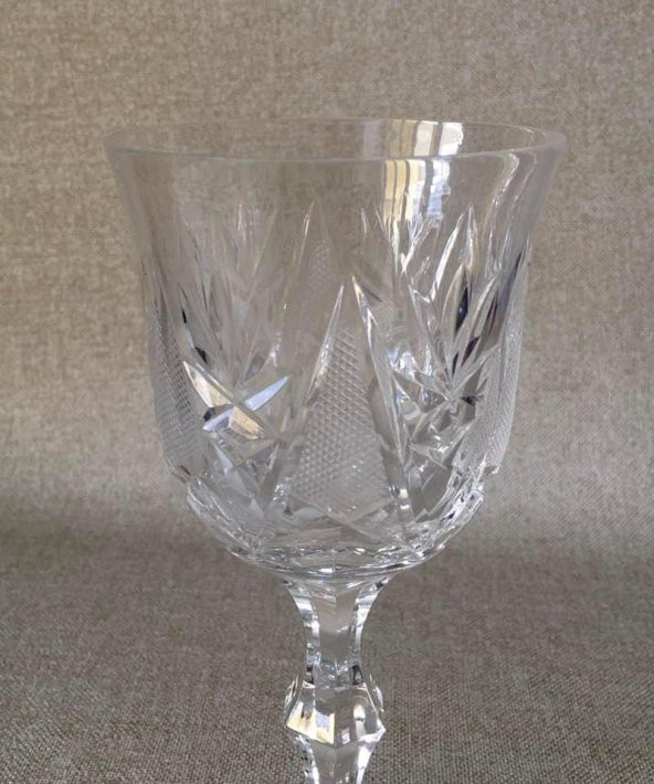 1980’ler Avrupa Vintage Kristal Kadeh 18 cm - 9