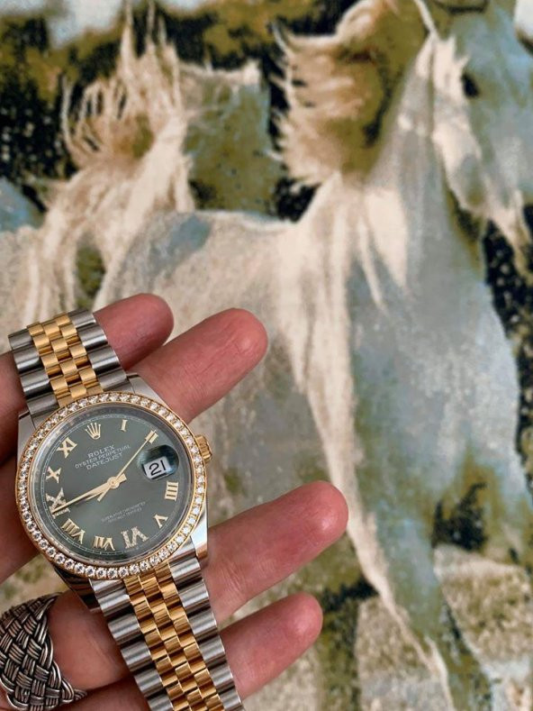 Rolex 126283RBR Datejust Çelik Altın Pırlantalı Kol Saati - 8