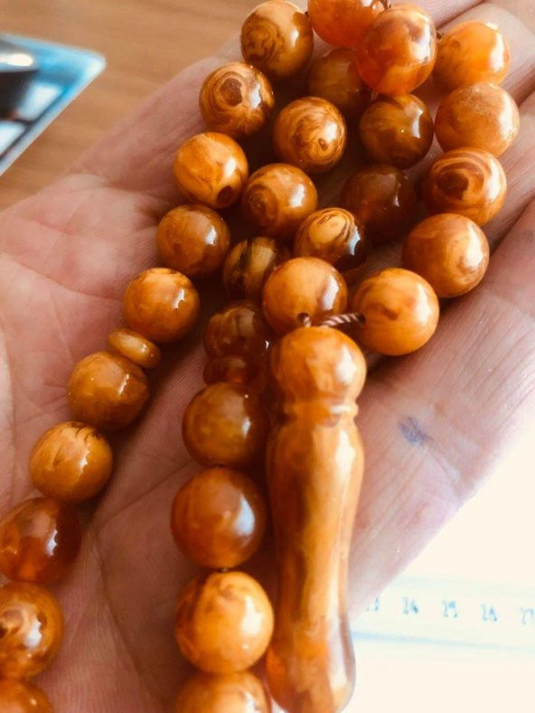 YOĞUN HARELİ SIKMA KEHRİBAR TESBİH e - 2