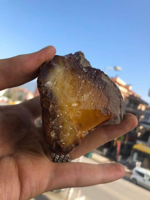 Baltık Doğal Kaya Damla Kehribar Faturalı 128 Gram - Kaya Damla Kehribar Taş - 2