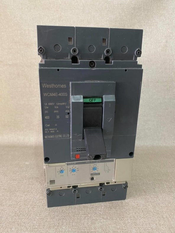 Westhomes 400A Kaçak Akım Korumalı Şalter WCM4E-400S Bağlantı Aparatlı