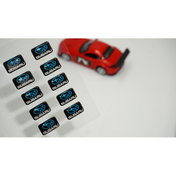 Subaru Logo 3D Cam Açma Torpido Konsol Ayna Çıkartma Seti